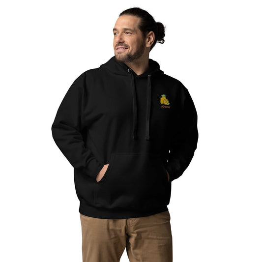 Unisex hoodie with front pouch pocket and 3-panel hood in soft cotton blend